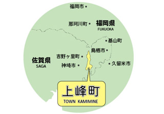上峰町の地図