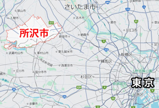 所沢市の地図